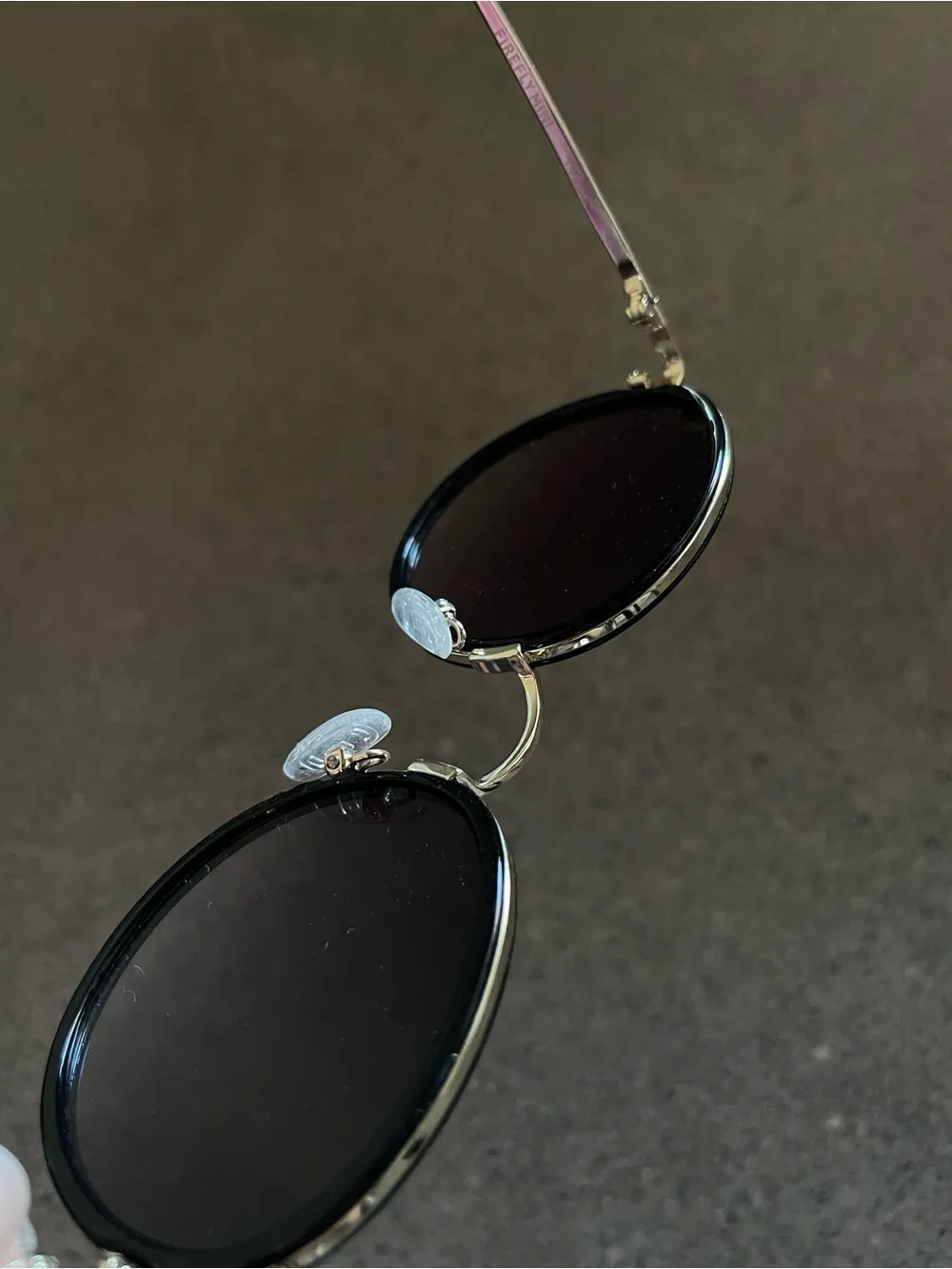 Quay Firefly Round Black Gold Metal Sunglasses UV Protection Womens